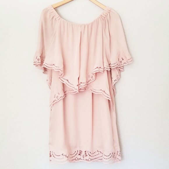 Kobi Halperin 100% Silk Veronica Off Shoulder Dress XS Pink Fairy Romantic $595 - Picture 3 of 16